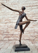 Bronze Art Deco Dancer Sculpture – Numbered Signed Ballerina