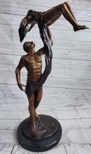 Dream Dance Levitating Woman & Muscular Man Ballet Dancer Semi Nude Original Art