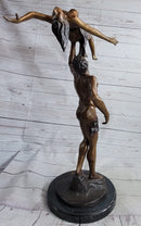 Dream Dance Levitating Woman & Muscular Man Ballet Dancer Semi Nude Original Art