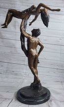 Dream Dance Levitating Woman & Muscular Man Ballet Dancer Semi Nude Original Art