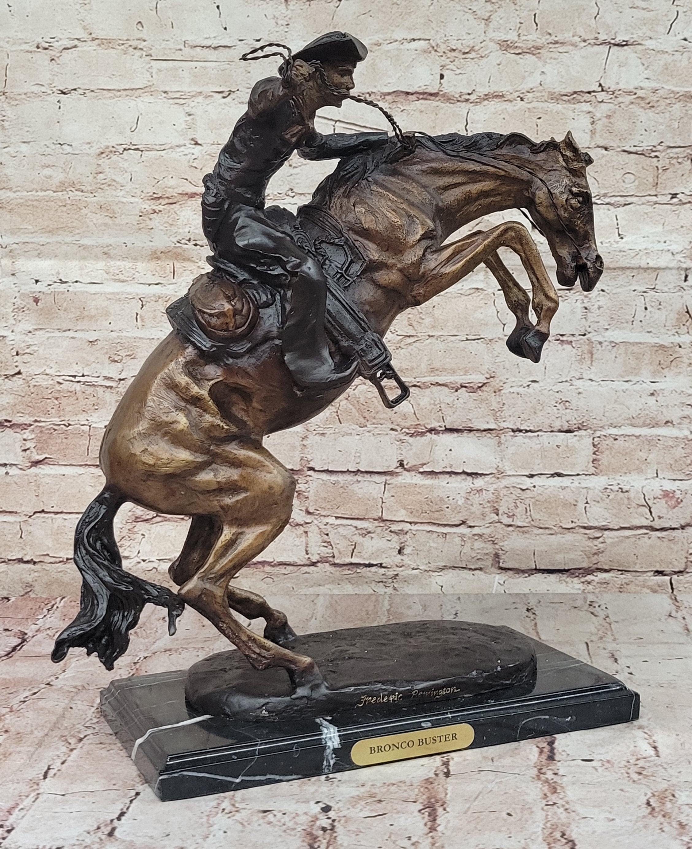 Bronco Buster by Frederic Remington Bronze 17" x 18"