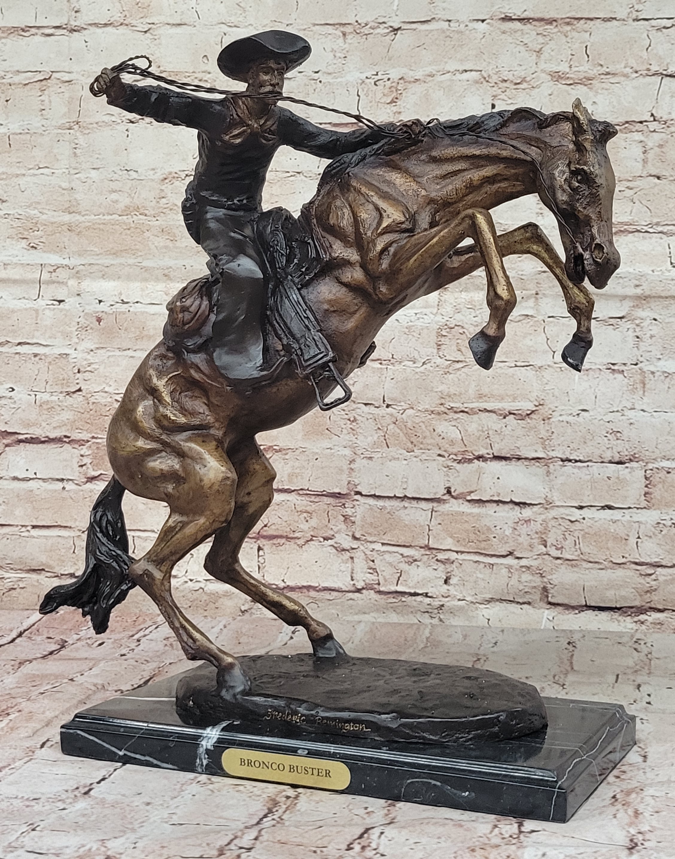Bronco Buster by Frederic Remington Bronze 17" x 18"
