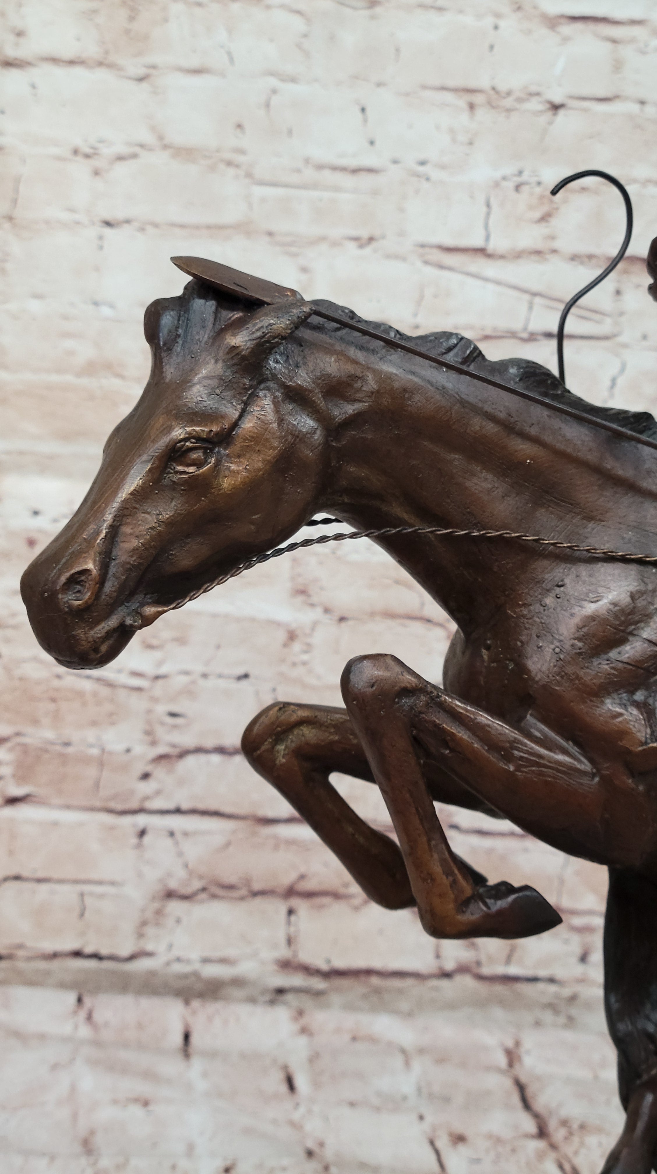 CHEYENNE by Frederic Remington Native American Horseback Western Bronze Statue Sculpture 17" x 19"