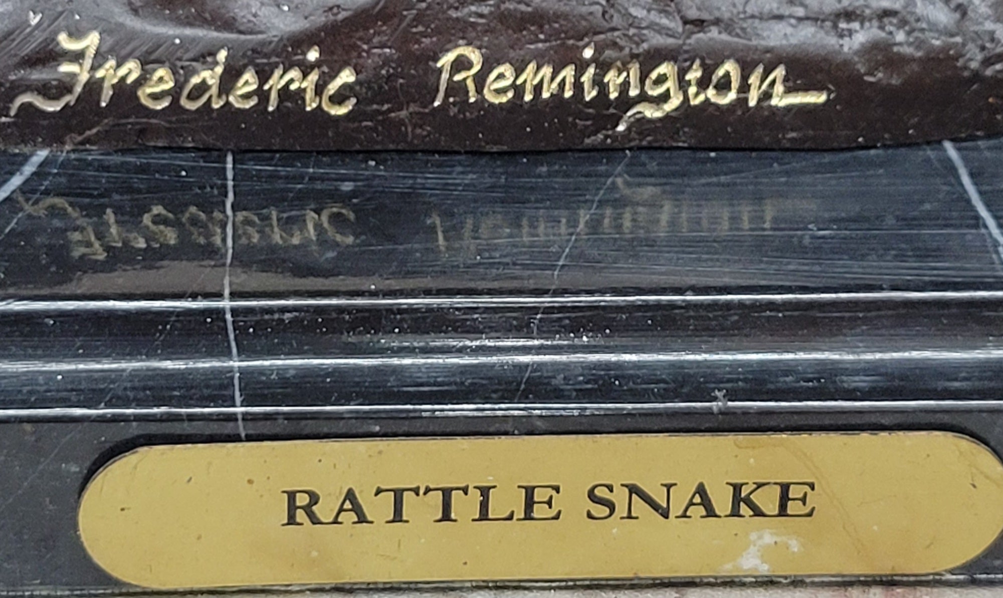 Frederic Remington RATTLESNAKE Rearing Horse Western Bronze Sculpture Statue 18" x 16"