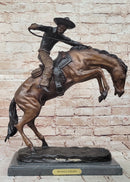 Frederic Remington WOOLY CHAPS Bronze Western Cowboy 16" x 17"