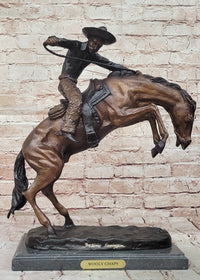 Frederic Remington WOOLY CHAPS Bronze Western Cowboy 16" x 17"
