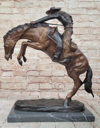 Frederic Remington WOOLY CHAPS Bronze Western Cowboy 16" x 17"