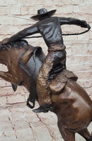 Frederic Remington WOOLY CHAPS Bronze Western Cowboy 16" x 17"