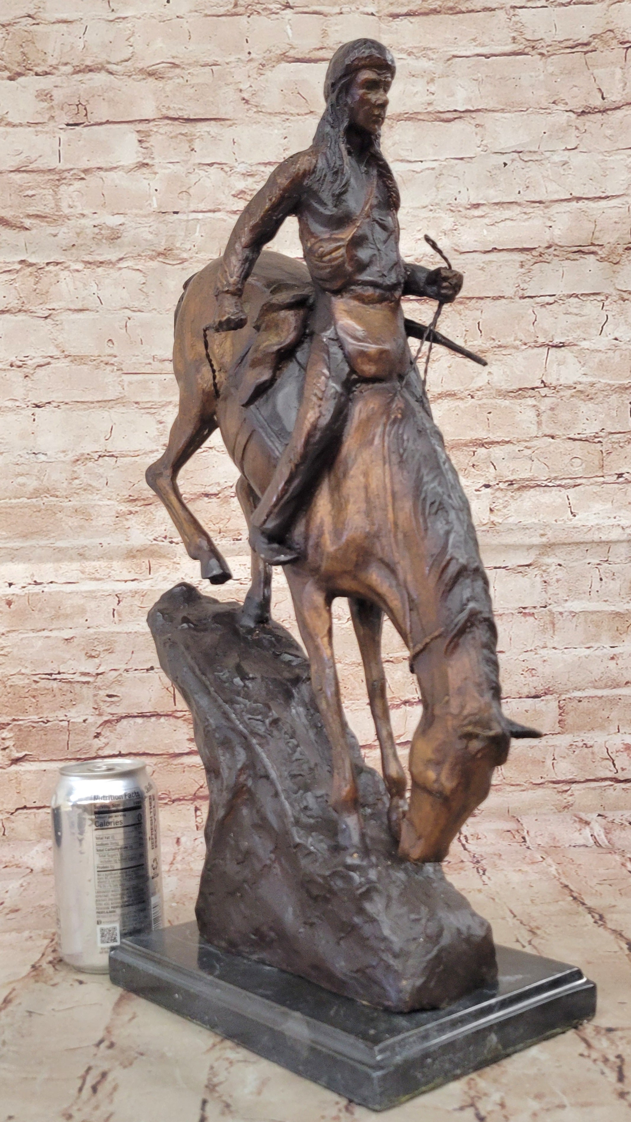 Mountain Man Frederic Remington Bronze Sculpture 21" x 17"