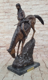 Mountain Man Frederic Remington Bronze Sculpture 21" x 17"