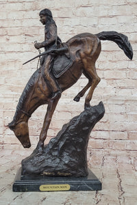 Mountain Man Frederic Remington Bronze Sculpture 21" x 17"
