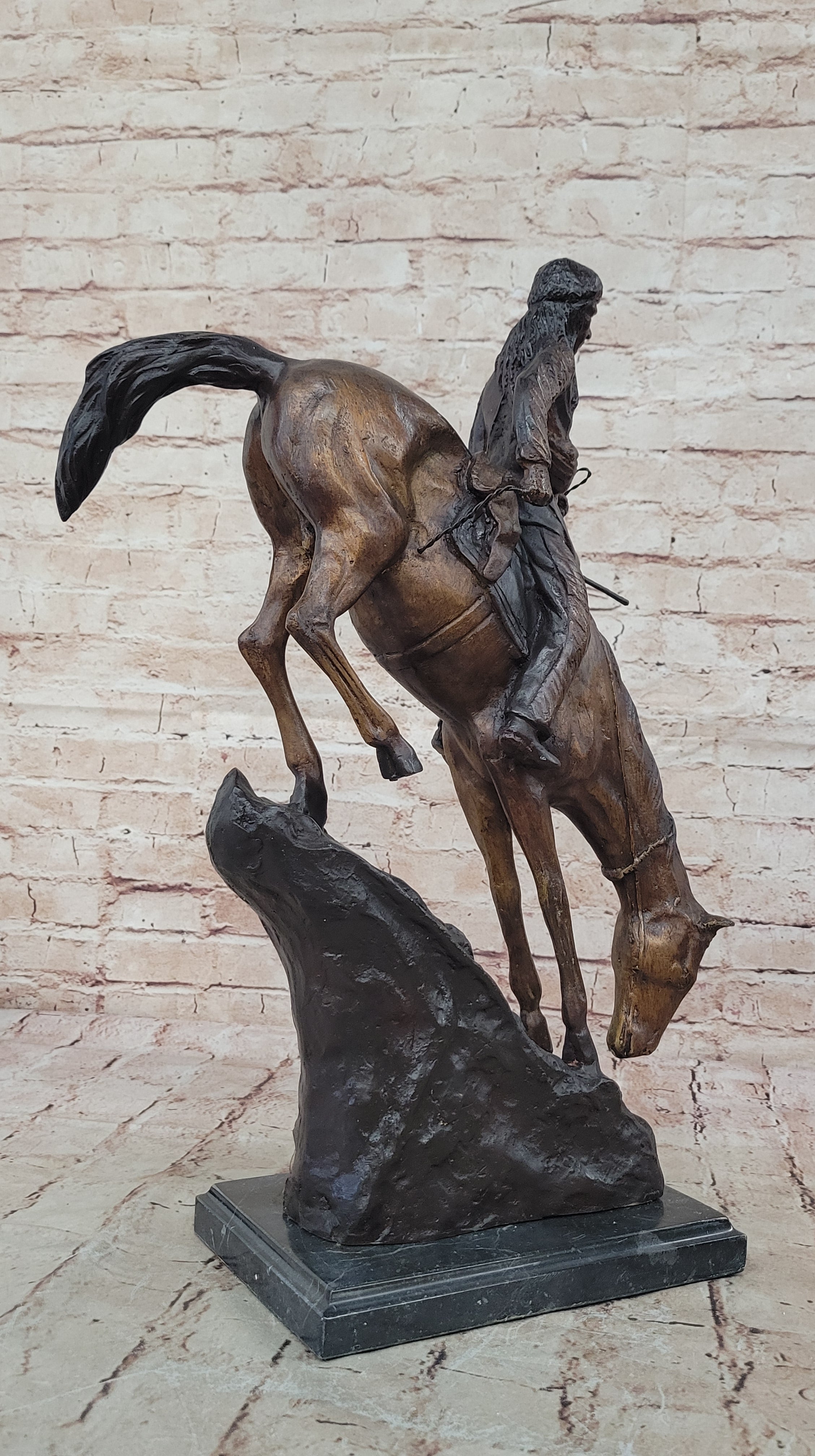 Mountain Man Frederic Remington Bronze Sculpture 21" x 17"
