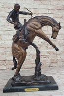 BRONCO TWISTER by Frederic Remington Western Cowboy Bronze Statue Sculpture 20" x 20"