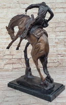 BRONCO TWISTER by Frederic Remington Western Cowboy Bronze Statue Sculpture 20" x 20"