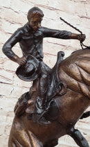 BRONCO TWISTER by Frederic Remington Western Cowboy Bronze Statue Sculpture 20" x 20"