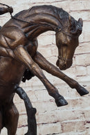 BRONCO TWISTER by Frederic Remington Western Cowboy Bronze Statue Sculpture 20" x 20"
