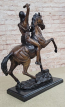 SCALP Frederic Remington Bronze Sculpture Native American 19" x 21"