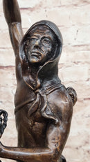 SCALP Frederic Remington Bronze Sculpture Native American 19" x 21"