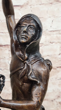 SCALP Frederic Remington Bronze Sculpture Native American 19" x 21"