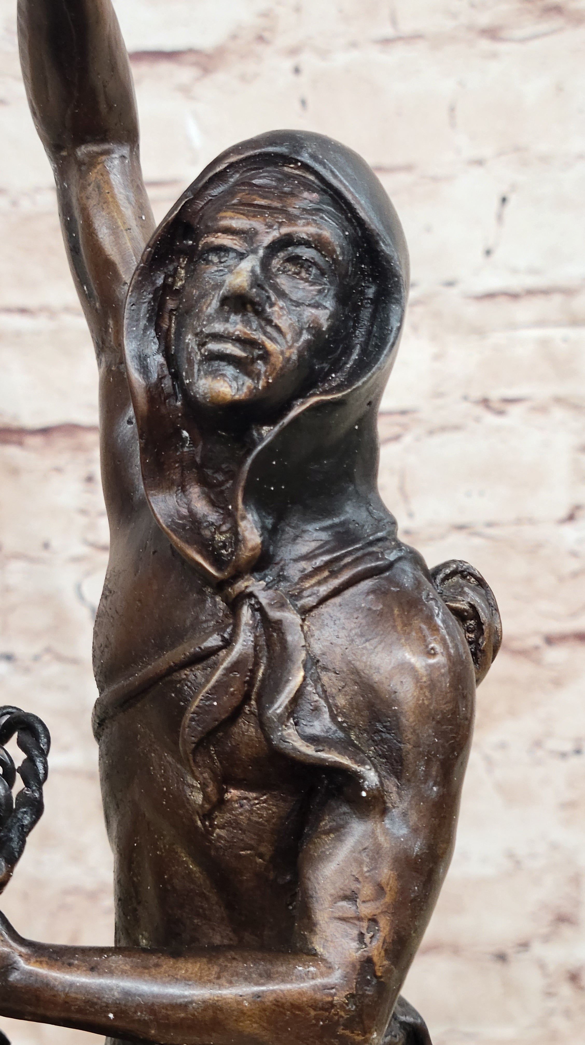 SCALP Frederic Remington Bronze Sculpture Native American 19" x 21"