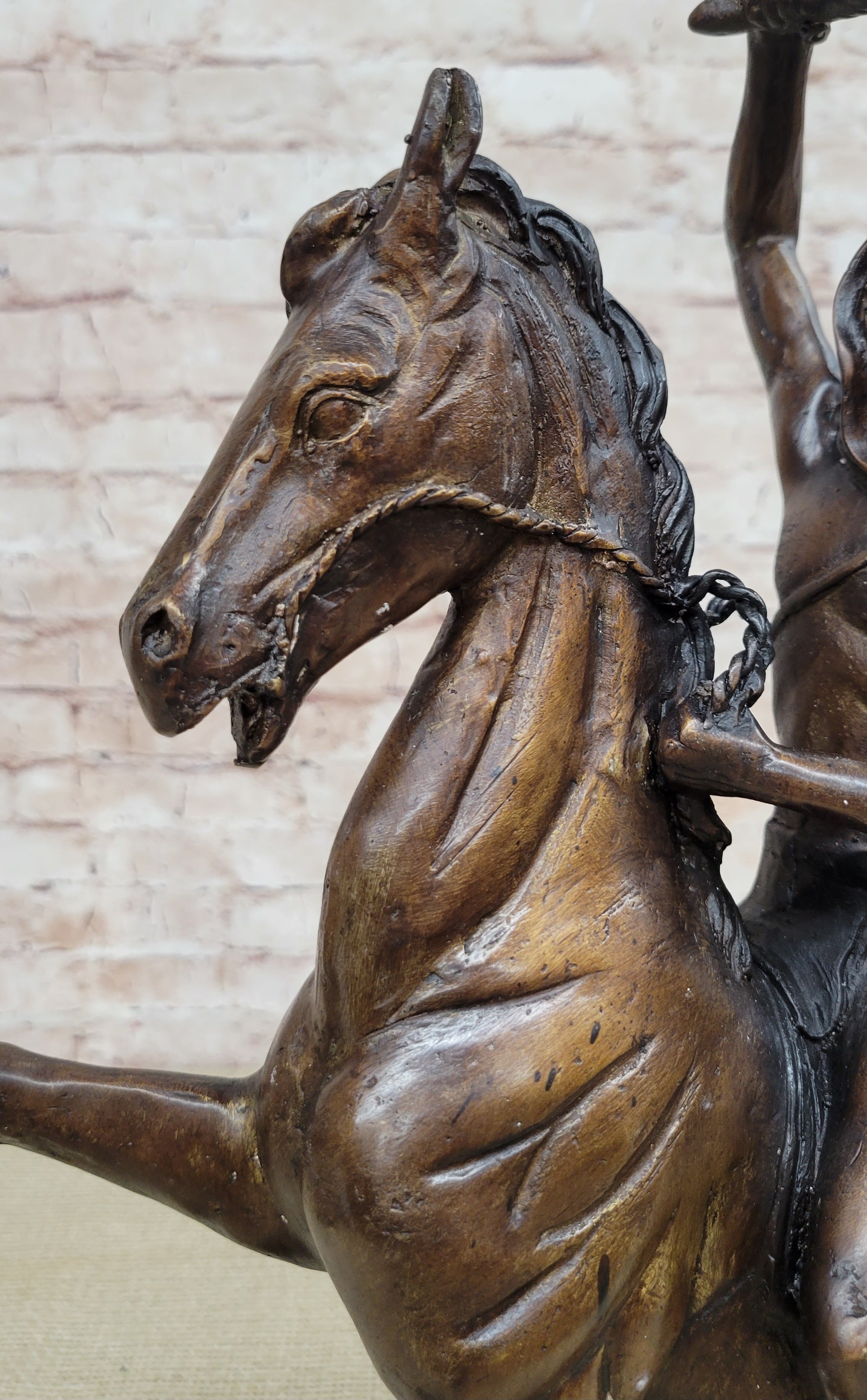 SCALP Frederic Remington Bronze Sculpture Native American 19" x 21"