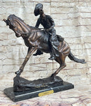 Frederic Remington Cowboy Bronze Sculpture 17" x 21"