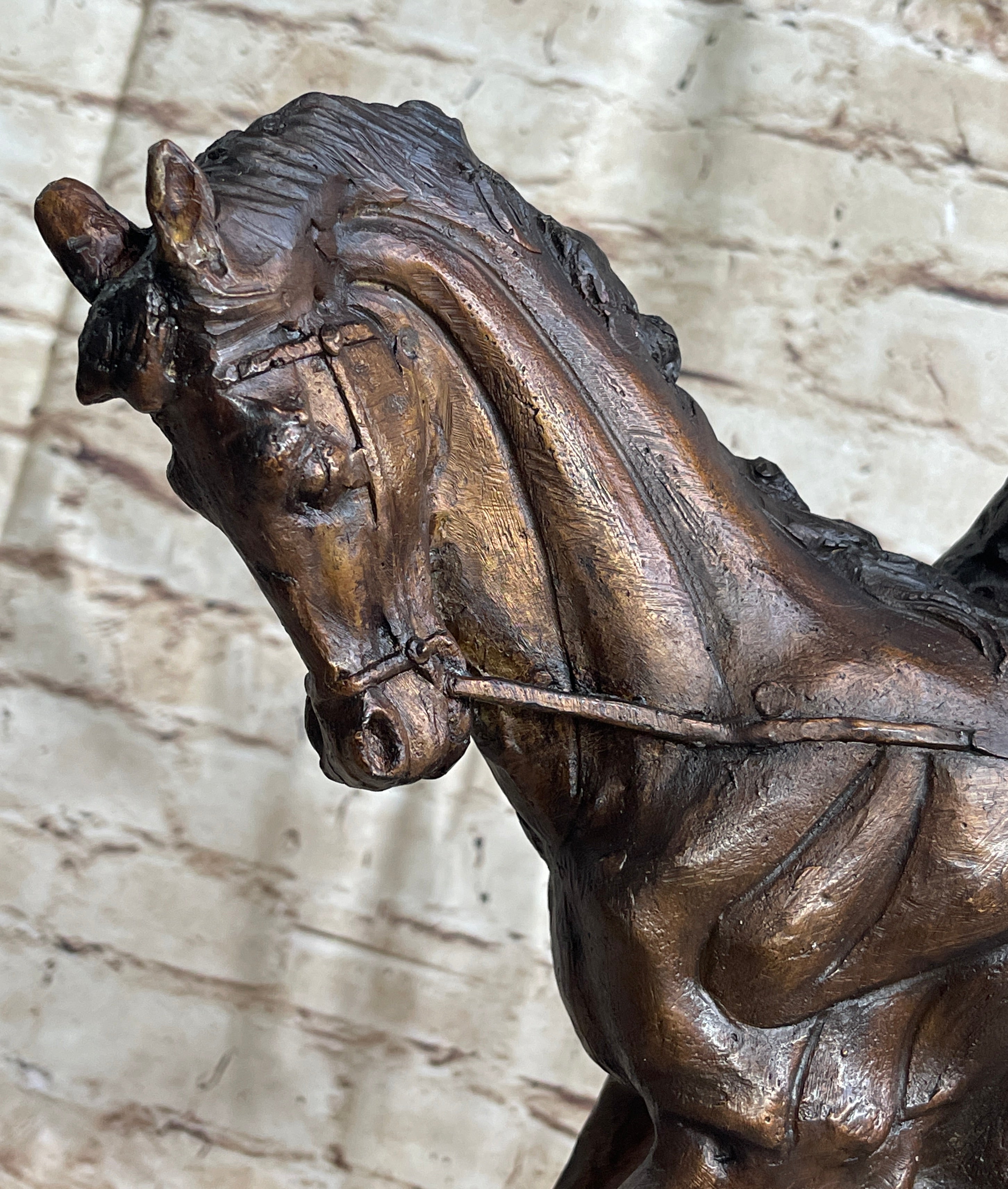 Frederic Remington Cowboy Bronze Sculpture 17" x 21"
