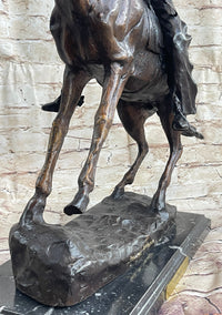 Frederic Remington Cowboy Bronze Sculpture 17" x 21"