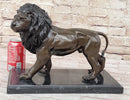Hot Cast Bronze Hunting Lion Puma Lioness Jungle Safari Sculpture