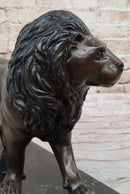 Hot Cast Bronze Hunting Lion Puma Lioness Jungle Safari Sculpture