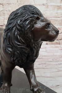 Hot Cast Bronze Hunting Lion Puma Lioness Jungle Safari Sculpture
