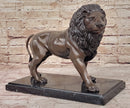 J. Moigniez Bronze Guardian Lion Sculpture 11" x 14"