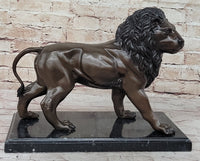 J. Moigniez Bronze Guardian Lion Sculpture 11" x 14"