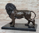 J. Moigniez Bronze Guardian Lion Sculpture 11" x 14"
