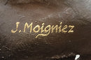 Charging Bull Bronze Sculpture on Marble Base Wall Street