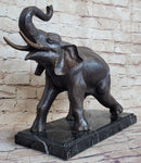 Trumpeting Elephant Lost Wax Bronze Art Deco 13" x 16"