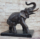 Trumpeting Elephant Lost Wax Bronze Art Deco 13" x 16"