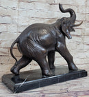 Trumpeting Elephant Lost Wax Bronze Art Deco 13" x 16"