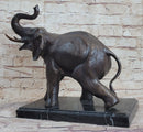Trumpeting Elephant Lost Wax Bronze Art Deco 13" x 16"