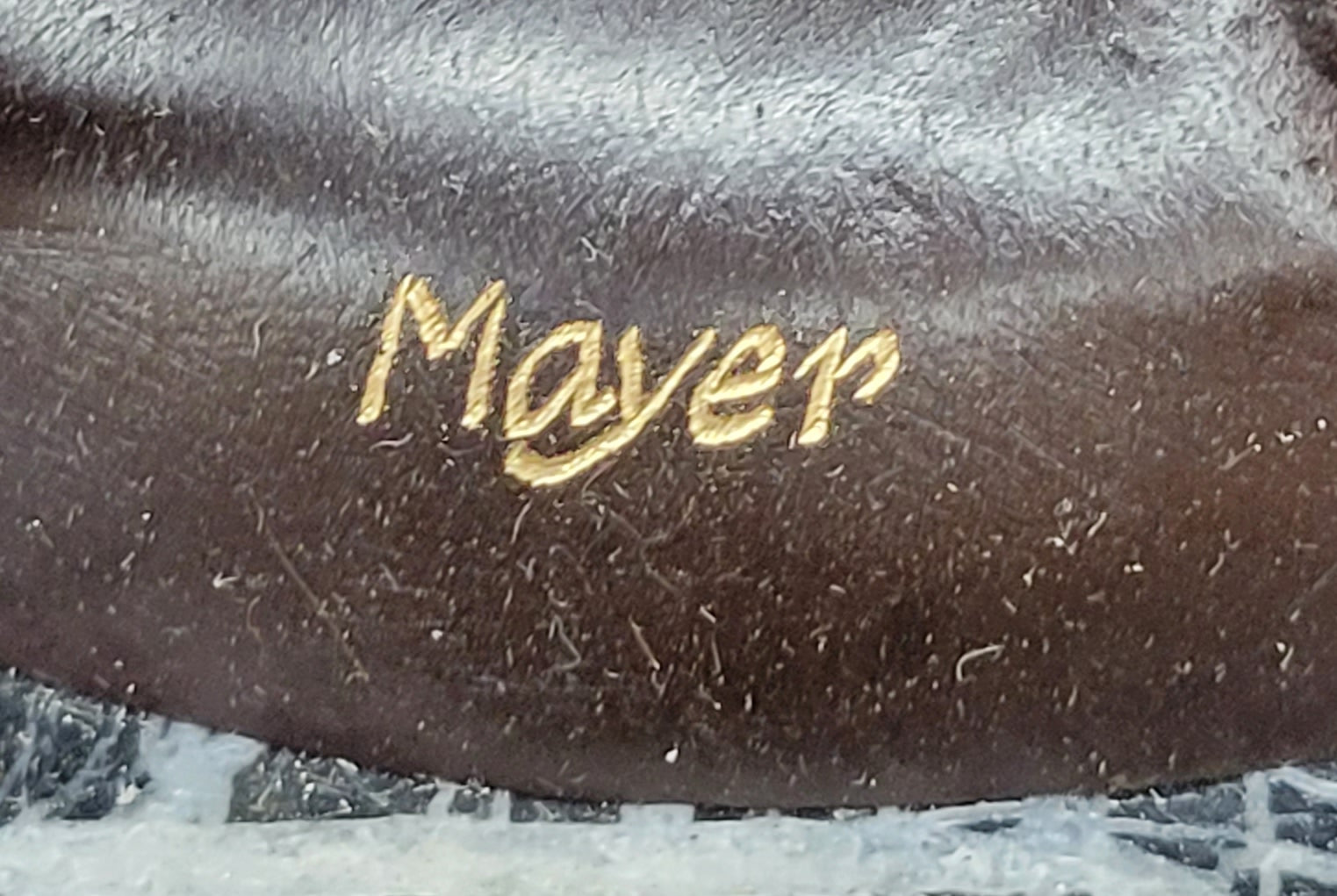 19'' Blind Justice Signed Mayer Bronze Sculpture
