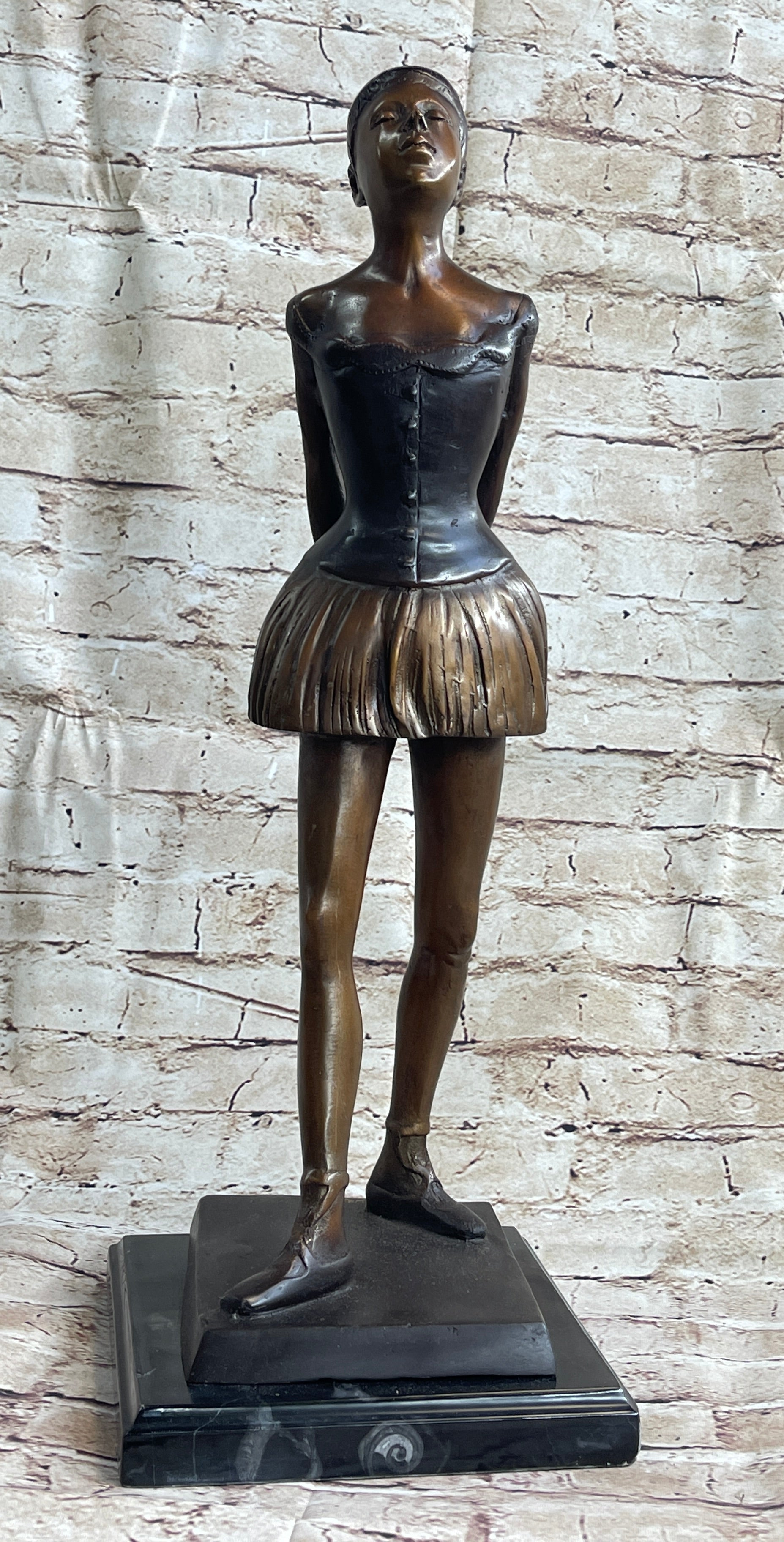 Tribute to Degas Little Ballerina Bronze Sculpture