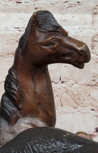 BUFFALO HUNT by Frederic Remington Native American Western Bronze Statue Sculpture 13" x 17"
