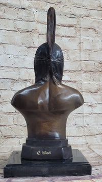 Bronze Bust Native American Indian w/ Braided Hair 12" x 7"