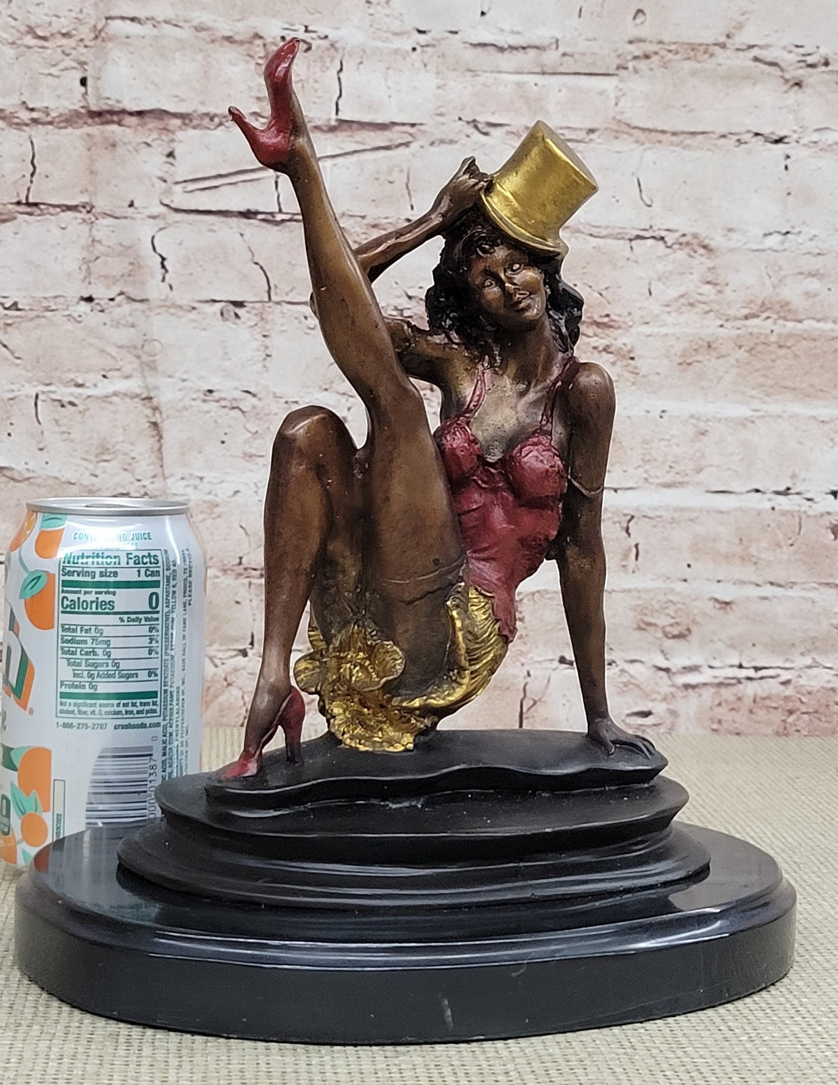 Art Deco Bronze Vintage Actress Dancer Jazz Club Sculpture