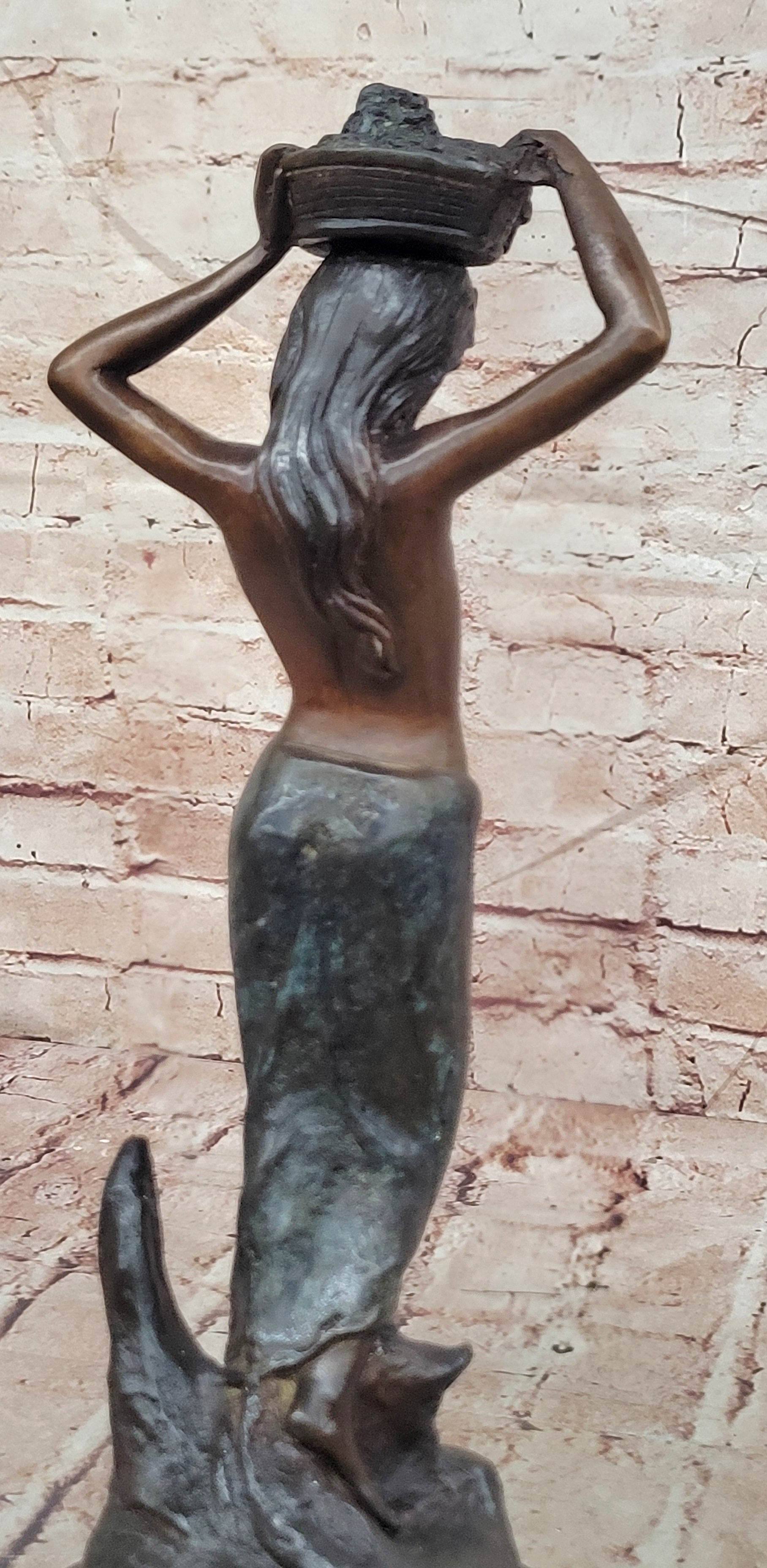 Signed Limited Edition Collette Art Deco Style Female Woman Bronze Sculpture