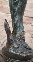Signed Limited Edition Collette Art Deco Style Female Woman Bronze Sculpture