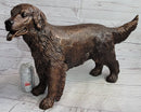 Golden Retriever Puppy Bronze Metal Life Size Sculpture 26" x 17"