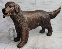 Golden Retriever Puppy Bronze Metal Life Size Sculpture 26" x 17"
