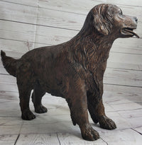 Golden Retriever Puppy Bronze Metal Life Size Sculpture 26" x 17"