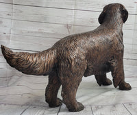 Golden Retriever Puppy Bronze Metal Life Size Sculpture 26" x 17"